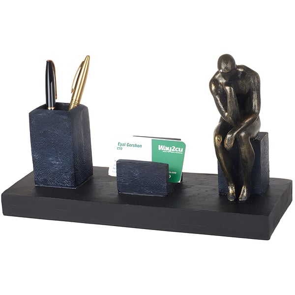מעמד שולחני אומנותי 'האדם החושב' - GRACIA GALLERY יוקרה