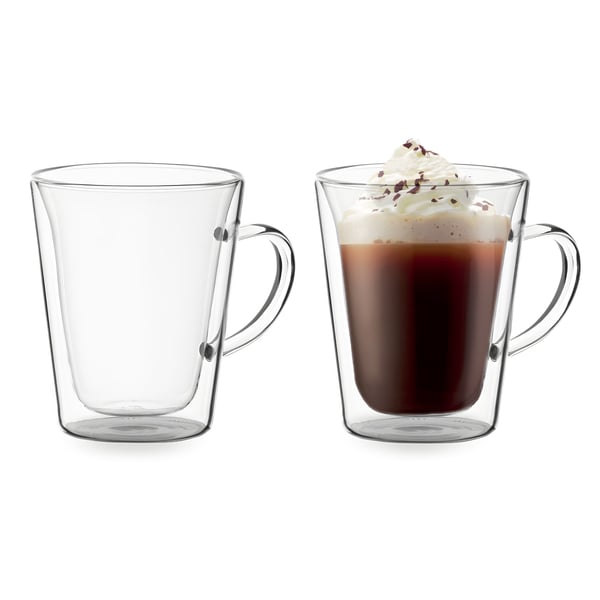 כוס זכוכית כפולה עם ידית באריזת מתנה – אתיופיה