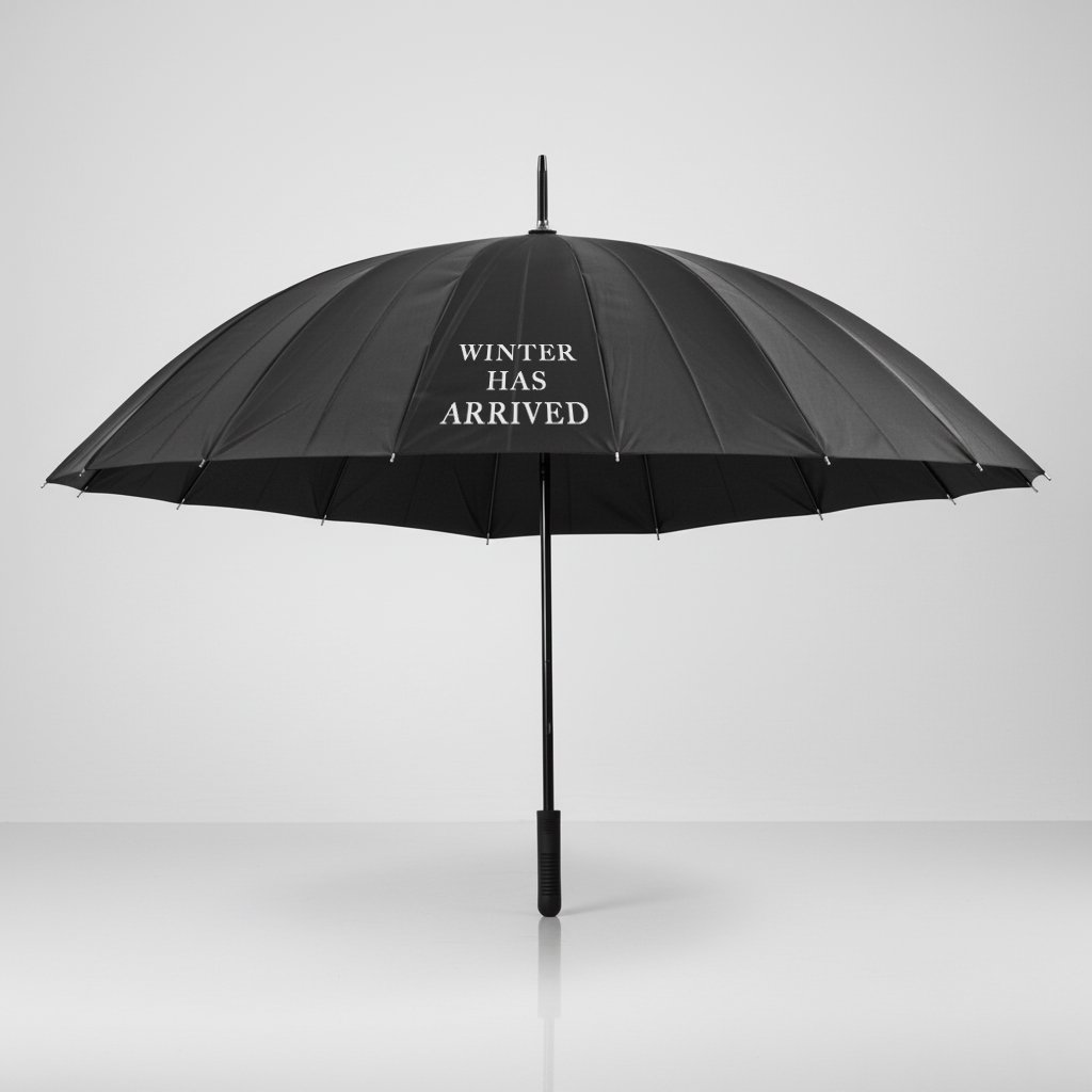 מטריית סערה עמידה לרוחות עם 16 צלעות בגודל 27 אינץ'