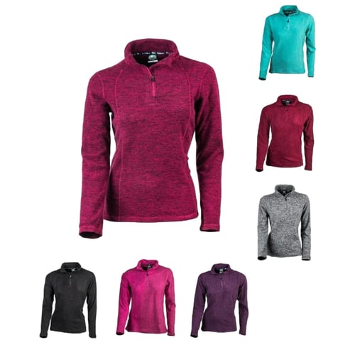 חולצת מיקרופליז נשים עם רוכסן חצי