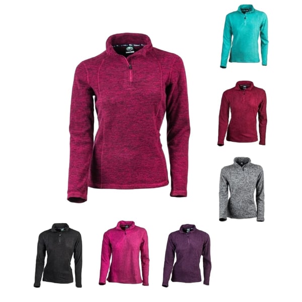 חולצת מיקרופליז נשים עם רוכסן חצי