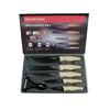 6-Piece Chef's Knife Set with Wooden Handles