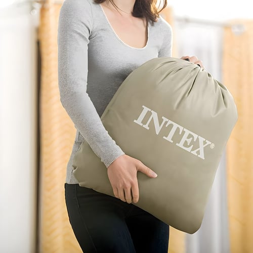 מיטת אורחים מתנפחת DELUXE PILLOW עם משאבה מובנית מבית INTEX