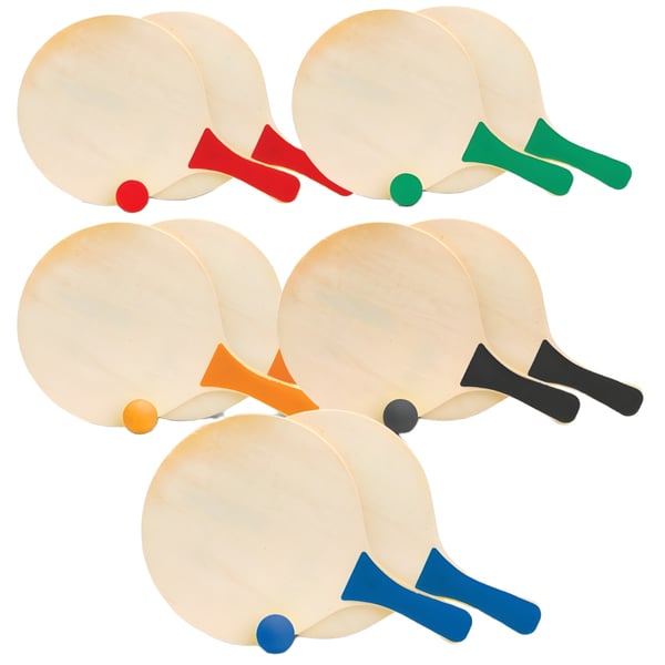 Wooden Paddle Ball Game Set with Matching Ball