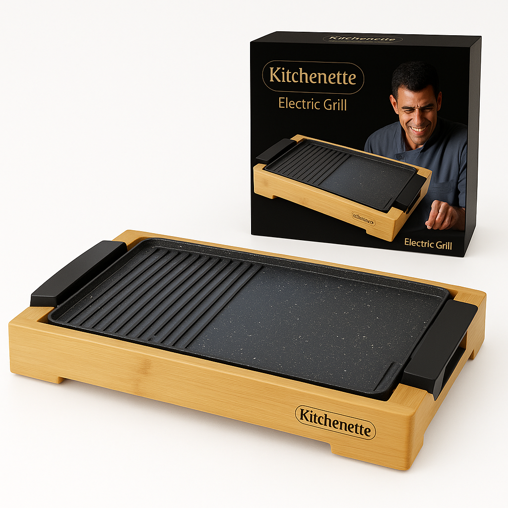 פלנצ'ה חשמלית יוקרתית מעוצבת עם שיש ובמבוק LA KITCHENETTE