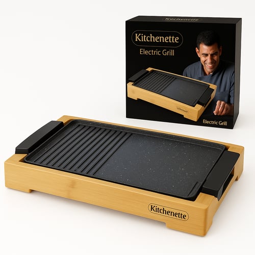 פלנצ'ה חשמלית יוקרתית מעוצבת עם שיש ובמבוק LA KITCHENETTE