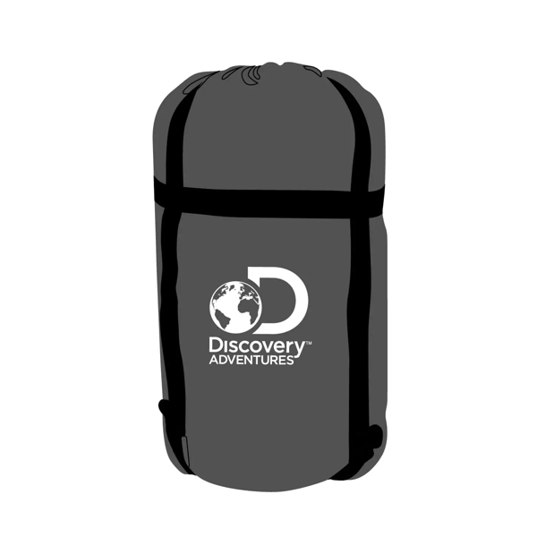 שק שינה מומיה אפור עם כיסוי מבית Discovery - מתאים לטיולים וקמפינג