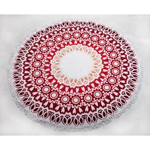 מגבת חוף עגולה פרנזים - סיאסטה צבעונית