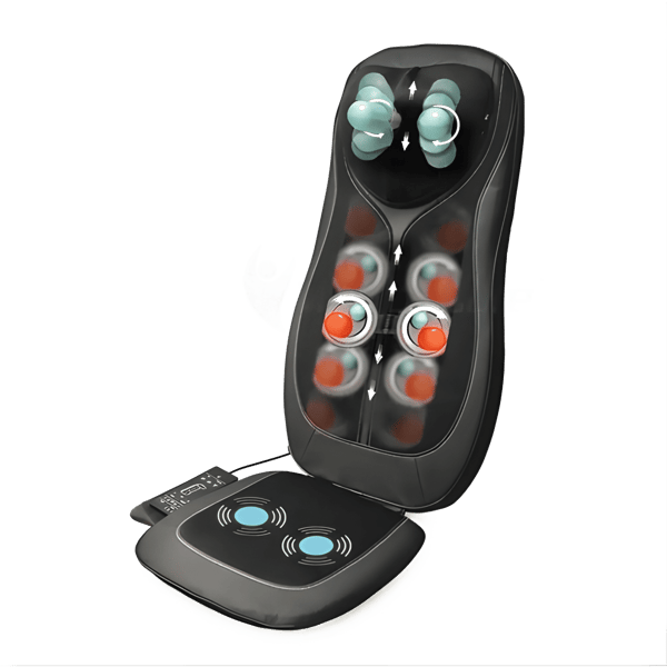 Enhanced Shiatsu Massage Seat for Back and Neck by MEDICSCARE