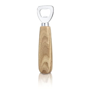 Stylish Stainless Steel Opener with Wooden Handle