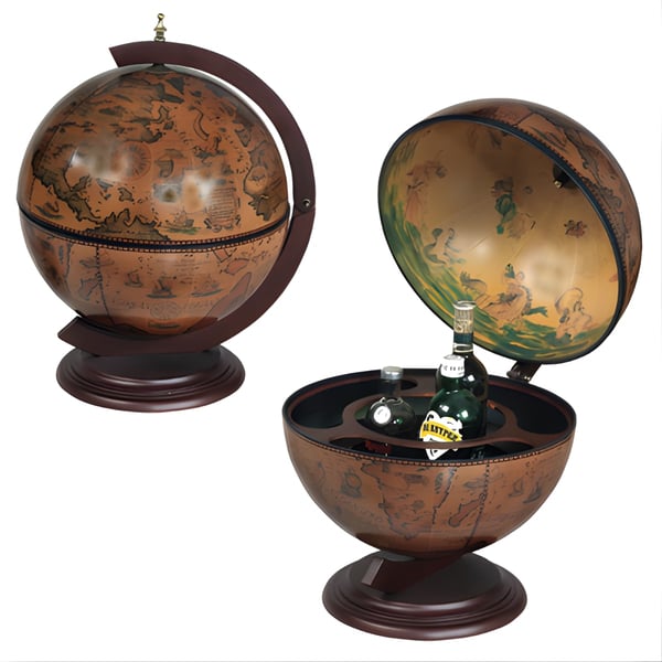 גלובוס בר דקורטיבי שולחני עם עיצוב מרהיב