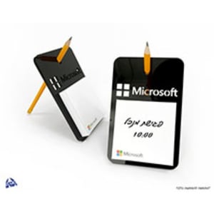 מעמד ממו שולחני משולב עיפרון - מתנה עסקית מושלמת