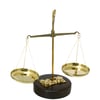 Copper Scales with 8 Small Weights and Wooden Base