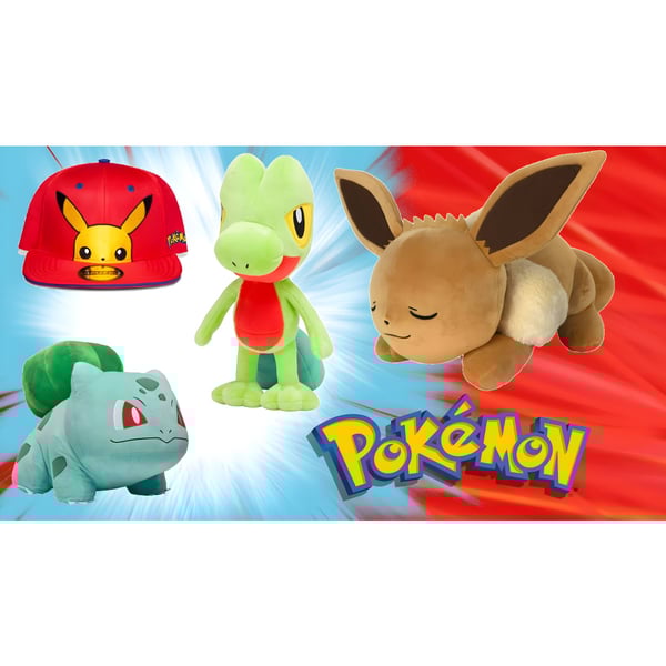 מארז בובות פוקימונים וכובע פיקאצ'ו - יבואן מקורי