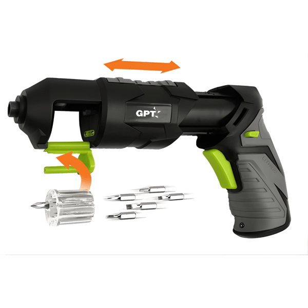 מברגה מיני מקצועית עם קסטה ו-6 ביטים