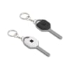 Key-Shaped LED Flashlight Keychain
