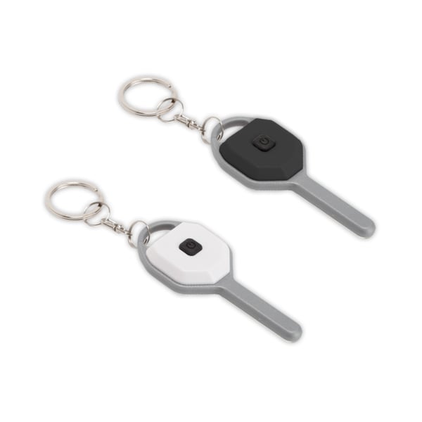 Key-Shaped LED Flashlight Keychain
