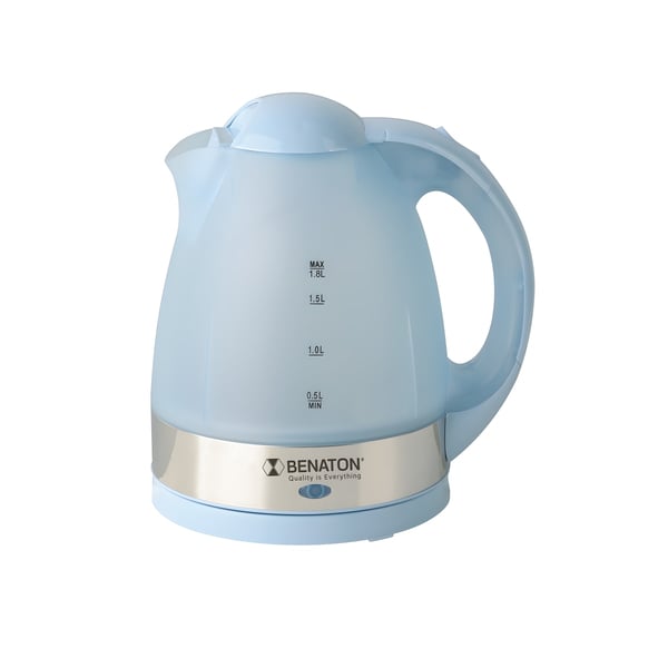 Stylish Electric Kettle in Cream, Blue, and White - BENATON
