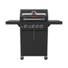3-Burner Gas Grill with Side Burner & Folding Shelf - Amgazit with Cover