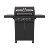3-Burner Gas Grill with Side Burner & Folding Shelf - Amgazit with Cover