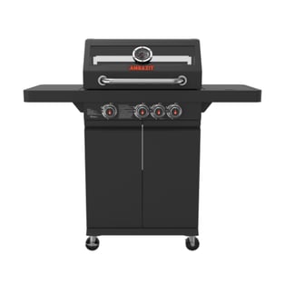 גריל גז 3 מבערים עם כירת צד ומדף מתקפל - אמגזית כולל כיסוי
