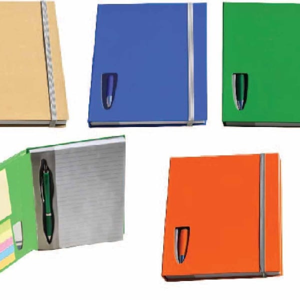 מחברת ממוחזרת בצבעים שונים - מתנה מושלמת לעובדים