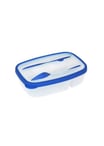 Lunch Box with 2 Compartments and Built-in Cutlery