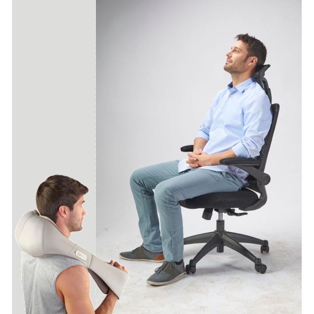 מארז בריאותי לכיסא ומכשיר עיסוי שיאצו מבית ד"ר גב