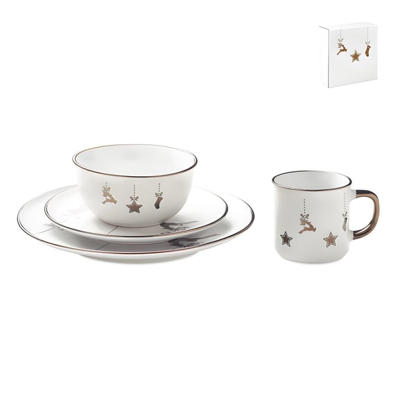 Christmas Ceramic Dinnerware Set - 4 Pieces