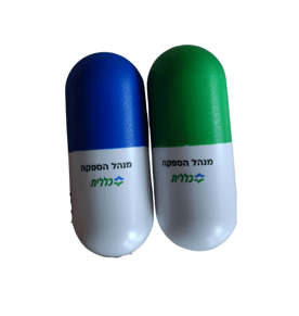 כדור לחיץ מעוצב בצורת קפסולה