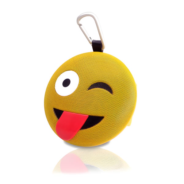 Bluetooth Emoji Speaker with Carabiner and Kickstand