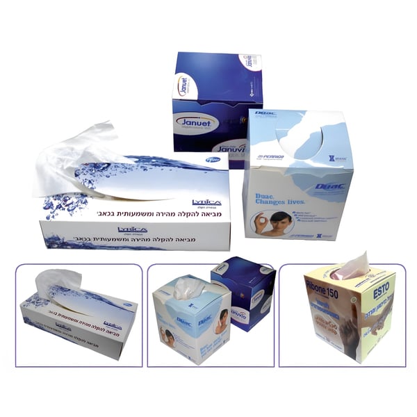 קופסת טישו מעוצבת מתאימה למיתוג