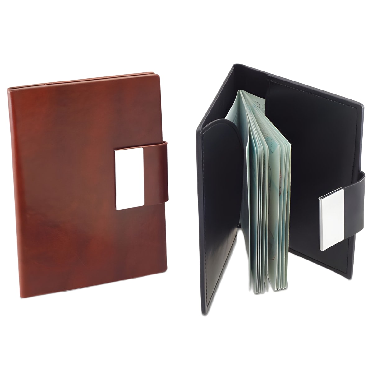 נרתיק עור יוקרתי לדרכון עם סגר מגנטי