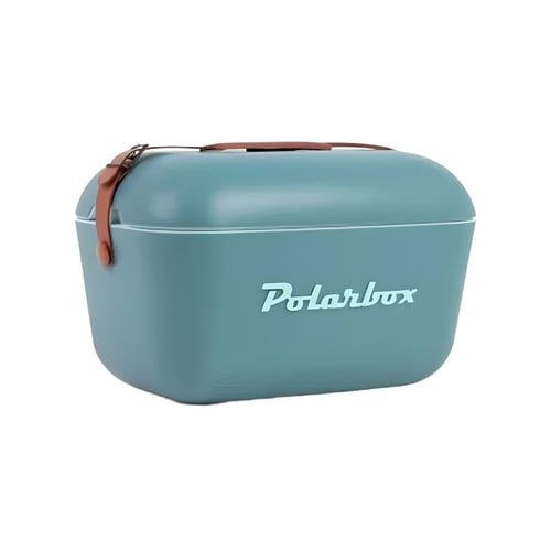 צידנית קשיחה Polarbox רצועת כתף עור נפח 12 ליטר - תכלת / כחול שמים
