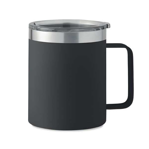 Eco-Friendly Double Wall Stainless Steel Mug with Lid