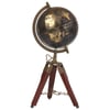 Luxury Antique Globe with Wooden and Copper Tripod