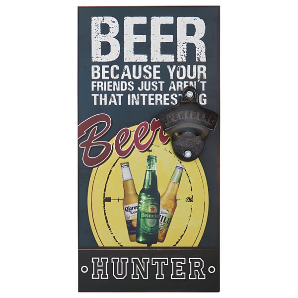 Wall Mounted Beer Bottle Opener "BEER HUNTER"