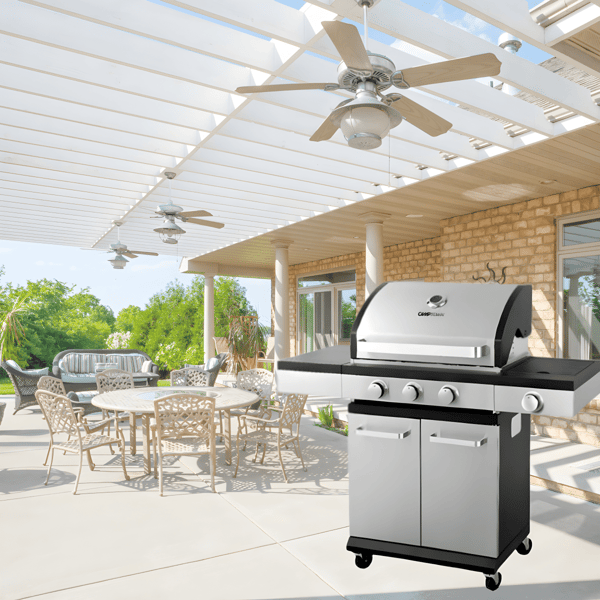 גריל גז מקצועי עם 3 מבערים וכירת צד מדגם אוהיו מבית CAMPTOWN