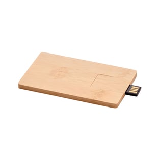 כרטיס אשראי פלוס עם כיסוי במבוק לדיסק USB 2.0 - 16 ג'יגהבייט
