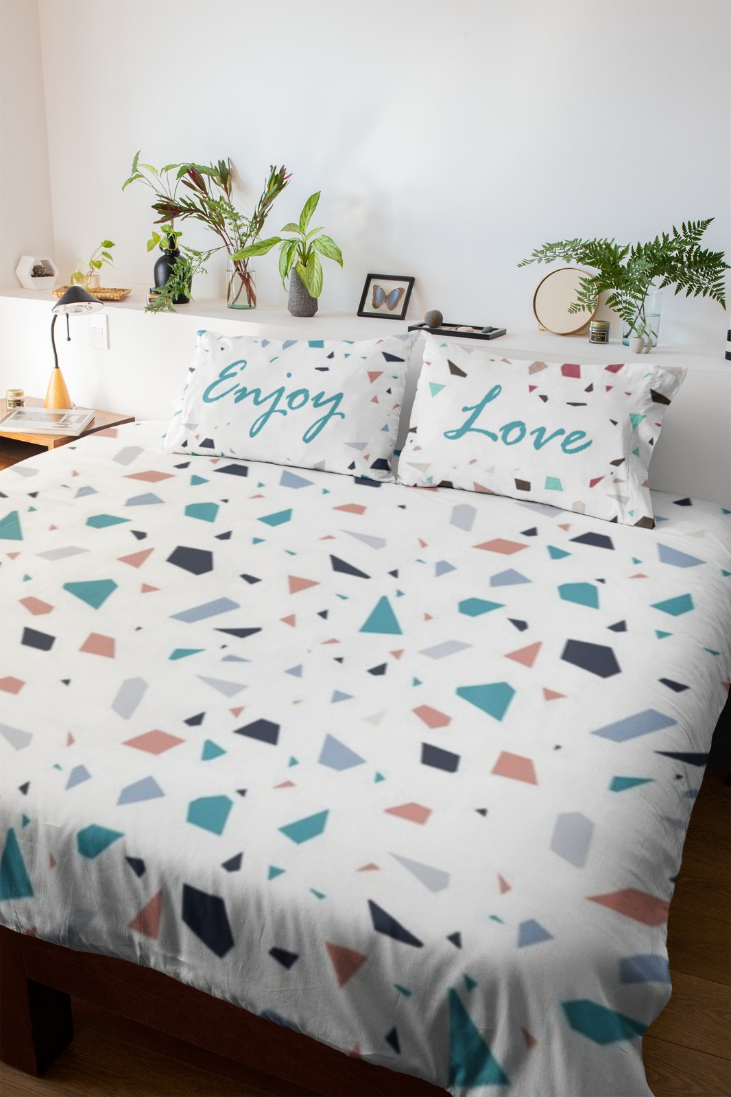 מארז זוג ציפיות לכרית מיטה עם הדפסה צבעונית בגודל 50/70 ס"מ