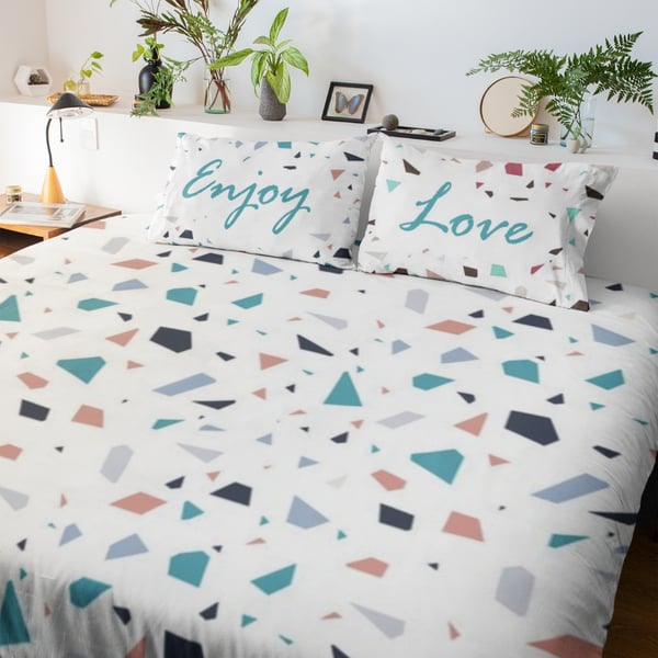 Set of 2 Pillowcases with Full Color Print, Size 50/70 cm