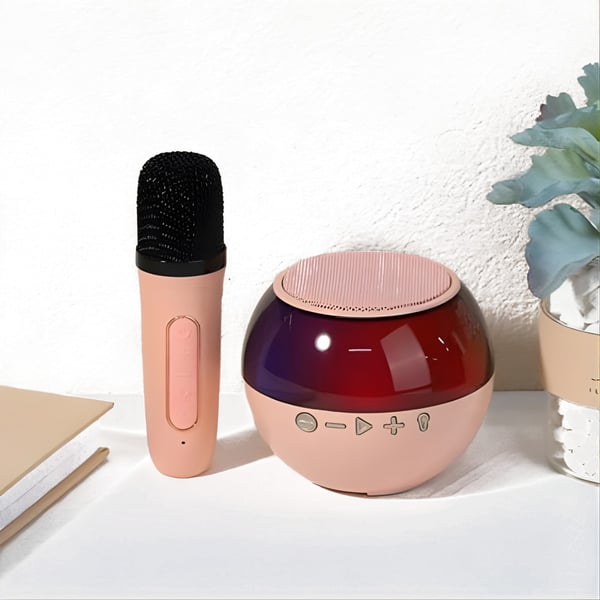 Mini Karaoke Set with Wireless Speaker and Microphone
