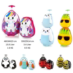 סט תיק גב וטרולי לילדים של המותג HEYS - לחופשות וטיולים באופן מושלם