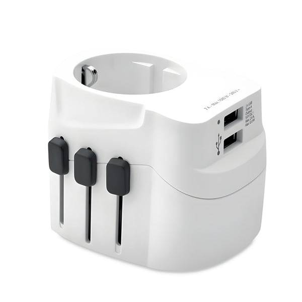 מטען ותקע נסיעות PRO LIGHT USB לכל העולם