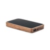 15W Wireless Charger with 4000mAh Power Bank in Acacia Wood Design