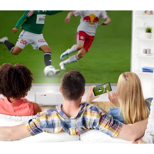 מקרן וידאו איכותי 3000 לומנס עם תצוגה עד 120 אינץ'