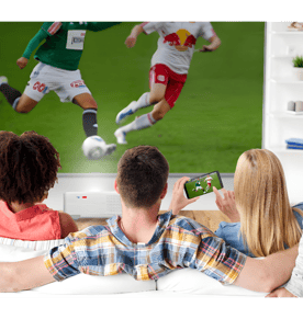 מקרן וידאו איכותי 3000 לומנס עם תצוגה עד 120 אינץ'