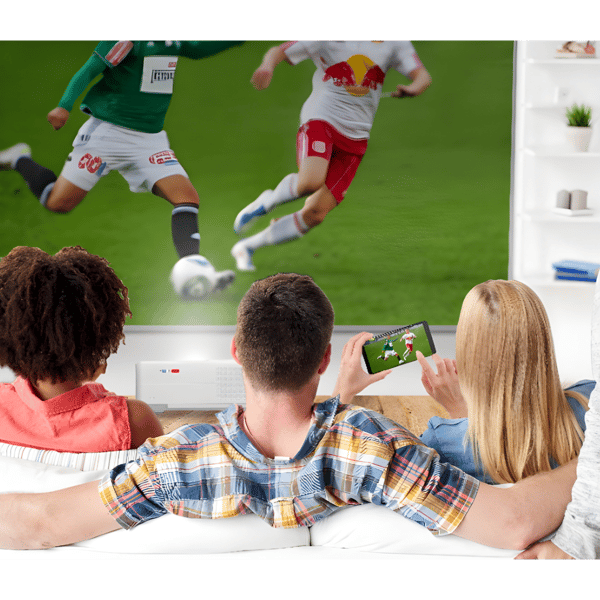 מקרן וידאו איכותי 3000 לומנס עם תצוגה עד 120 אינץ'