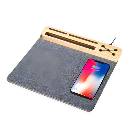 משטח עכבר יוקרתי עם טעינה אלחוטית 15W