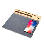 משטח עכבר יוקרתי עם טעינה אלחוטית 15W